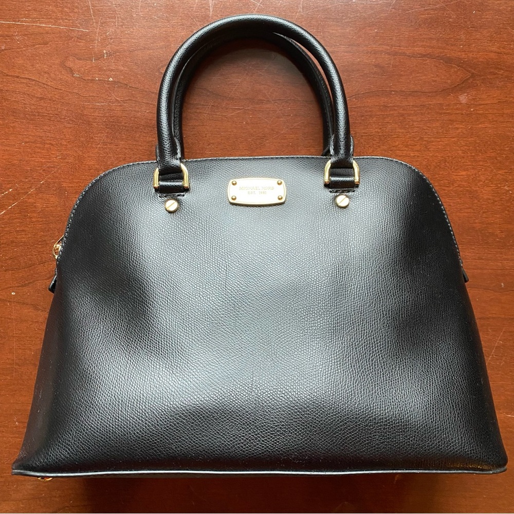 NWT Michael Kors Y2K Cindy black leather dome satchel - Picture 5 of 16
